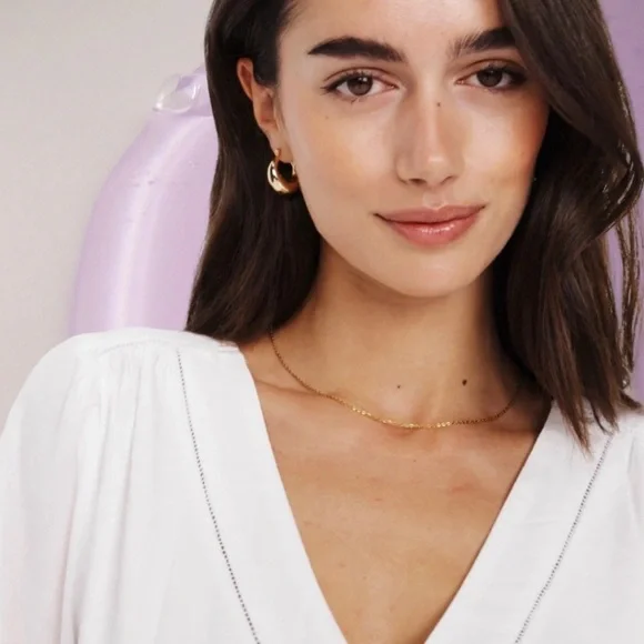 NWTS💓GAP OLD NAVY XL 💓CRISP WHITE COTTON TWILL CUT OUT LACE WAIST AND HEM DRESS - Picture 13 of 16